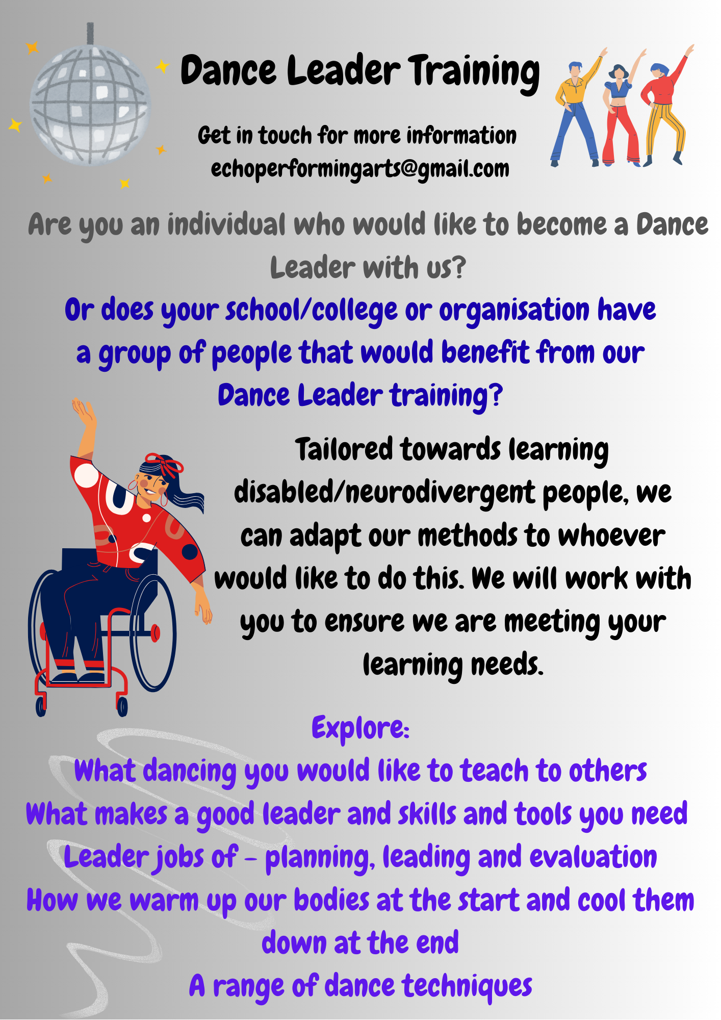 Dance Leader Training – Echo Performing Arts CIC